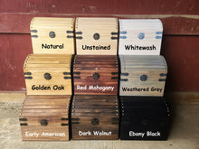 Load image into Gallery viewer, Personalized Wooden Cards Chest with Slot and Lock