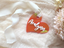 Load image into Gallery viewer, Personalized Acrylic Heart Tags - Valentines Day Gift Tag