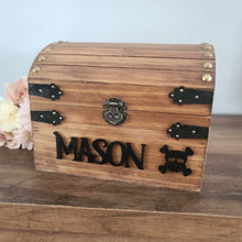 Load image into Gallery viewer, 3D Wording Pirate Keepsake Treasure Chest