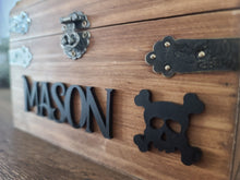 Load image into Gallery viewer, 3D Wording Pirate Keepsake Treasure Chest