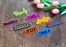 Load image into Gallery viewer, Personalized 3D Name Tag Keychain