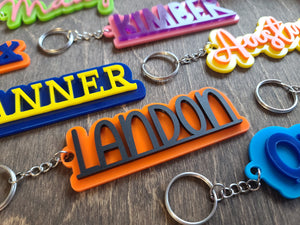 Personalized 3D Name Tag Keychain