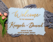 Load image into Gallery viewer, Personalized Acrylic Wedding Welcome Sign