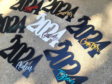Load image into Gallery viewer, 3D Layered Grad Name and Year Sign