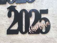 Load image into Gallery viewer, 3D Layered Grad Name and Year Sign
