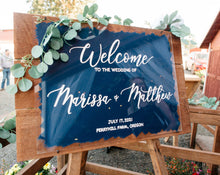 Load image into Gallery viewer, Brush Stroke Back Acrylic Welcome Sign