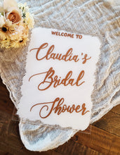 Load image into Gallery viewer, Personalized Acrylic Bridal Shower Welcome Sign