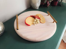 Load image into Gallery viewer, Round Serving Charcuterie Tray with Lazy Susan Option