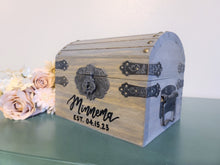 Load image into Gallery viewer, Personalized Wooden Cards Chest with Slot and Lock
