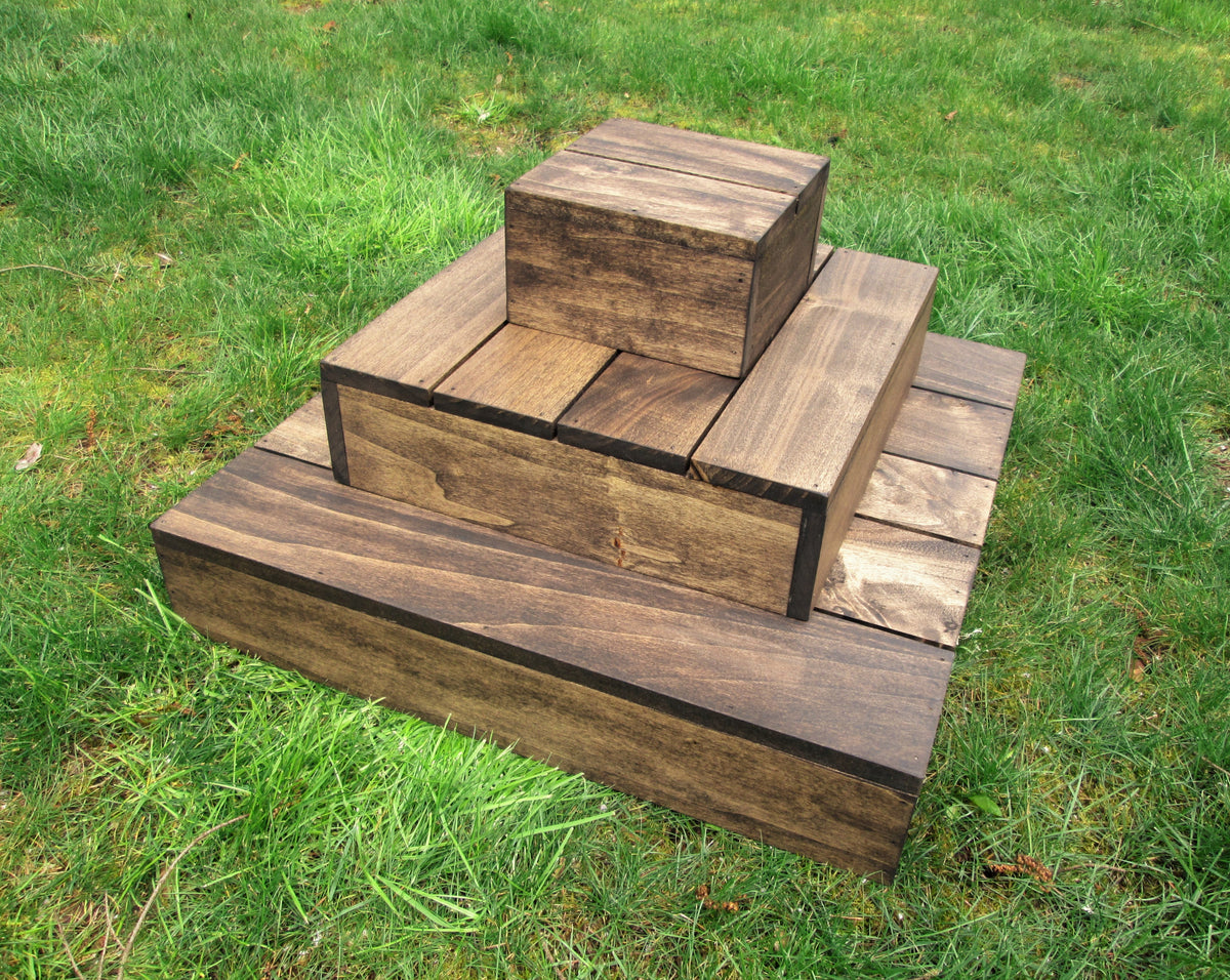 Custom Color Wooden Cupcake Stand Wedding Decor by Perryhill