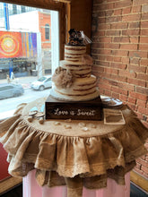 Load image into Gallery viewer, Personalized wooden cake stand by Perryhill Rustics