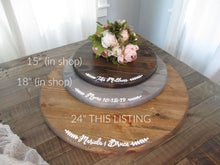 Load image into Gallery viewer, Perryhill Rustics round cake stand size comparison chart