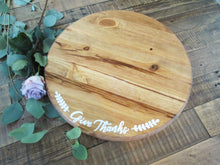 Load image into Gallery viewer, 18&quot; Round wooden cake or cupcake stand by Perryhill Rustics
