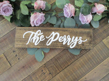 Load image into Gallery viewer, Perryhill Rustics last name wooden sign