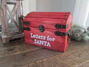 Letters for Santa box, Christmas eve holiday decor by Perryhill Rustics