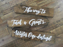 Load image into Gallery viewer, Wooden directional signs by Perryhill Rustics