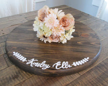 Load image into Gallery viewer, 15" round wooden cake stand by Perryhill Rustics
