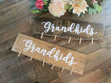Load image into Gallery viewer, Wooden Grandkids photo holder sign by Perryhill Rustics