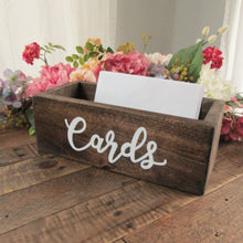 Load image into Gallery viewer, small wood card box by Perryhill Rustics