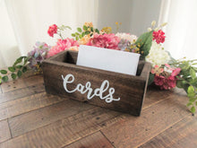 Load image into Gallery viewer, wooden card box by Perryhill Rustics
