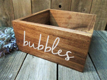 Load image into Gallery viewer, Wooden bubbles box hand painted wedding decor by Perryhill Rustics