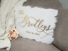 Load image into Gallery viewer, White and gold acrylic wedding sign by Perryhill Rustics