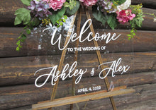 Load image into Gallery viewer, Acrylic Wedding Welcome Sign