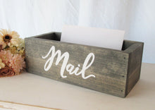 Load image into Gallery viewer, Custom wooden mail holder, mail storage, gift for mom, gift for her, anniversary gift, by Perryhill rustics