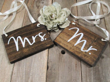 Load image into Gallery viewer, mr and mrs sweetheart table signs by Perryhill Rustics