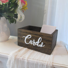 Load image into Gallery viewer, wooden card box by Perryhill Rustics
