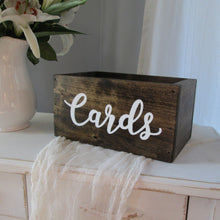 Load image into Gallery viewer, wooden card box by Perryhill Rustics