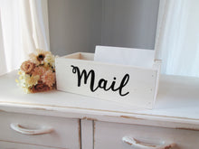 Load image into Gallery viewer, Custom wooden mail holder, mail storage, gift for mom, gift for her, anniversary gift, by Perryhill rustics