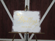 Load image into Gallery viewer, Brush Stroke Back Acrylic Welcome Sign