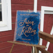 Load image into Gallery viewer, Acrylic wedding welcome sign