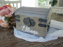 Load image into Gallery viewer, kids keepsake chest, first birthday gift, time capsule trunk by Perryhill Rustics