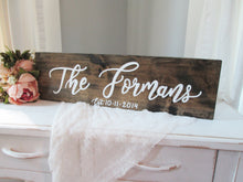Load image into Gallery viewer, wooden last name sign by Perryhill Rustics