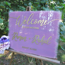 Load image into Gallery viewer, Jewel Tone Acrylic Welcome Sign

