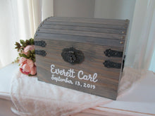 Load image into Gallery viewer, kids keepsake chest, first birthday gift, time capsule trunk by Perryhill Rustics