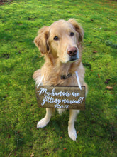 Load image into Gallery viewer, Pet save the date - my humans are getting married dog date sign - Perryhill Rustics
