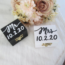 Load image into Gallery viewer, Wooden wedding ring box set by Perryhill Rustics