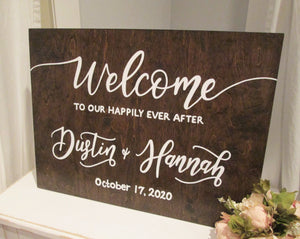 Welcome to Our Wedding Personalized Sign