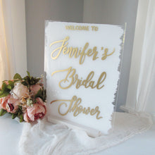 Load image into Gallery viewer, Personalized Acrylic Bridal Shower Welcome Sign