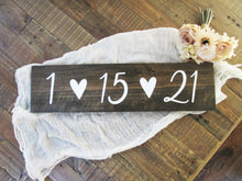 Load image into Gallery viewer, Save or change the date wooden sign by Perryhill Rustics