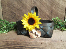 Load image into Gallery viewer, Woven personalized flower girl basket by Perryhill Rustics