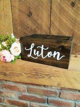 Load image into Gallery viewer, Personalized card box, bridal shower card box, baby shower decor, birthday party gift table box, wedding card holder, graduation party decor by Perryhill Rustics