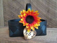 Load image into Gallery viewer, Woven personalized flower girl basket by Perryhill Rustics