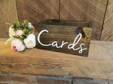 Load image into Gallery viewer, wooden card box by Perryhill Rustics