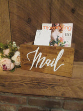 Load image into Gallery viewer, Custom wooden mail holder, mail storage, gift for mom, gift for her, anniversary gift, by Perryhill rustics