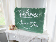 Load image into Gallery viewer, acrylic wedding welcome sign by Perryhill Rustics
