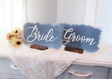 Load image into Gallery viewer, Bride and Groom Acrylic Sweetheart Table Signs